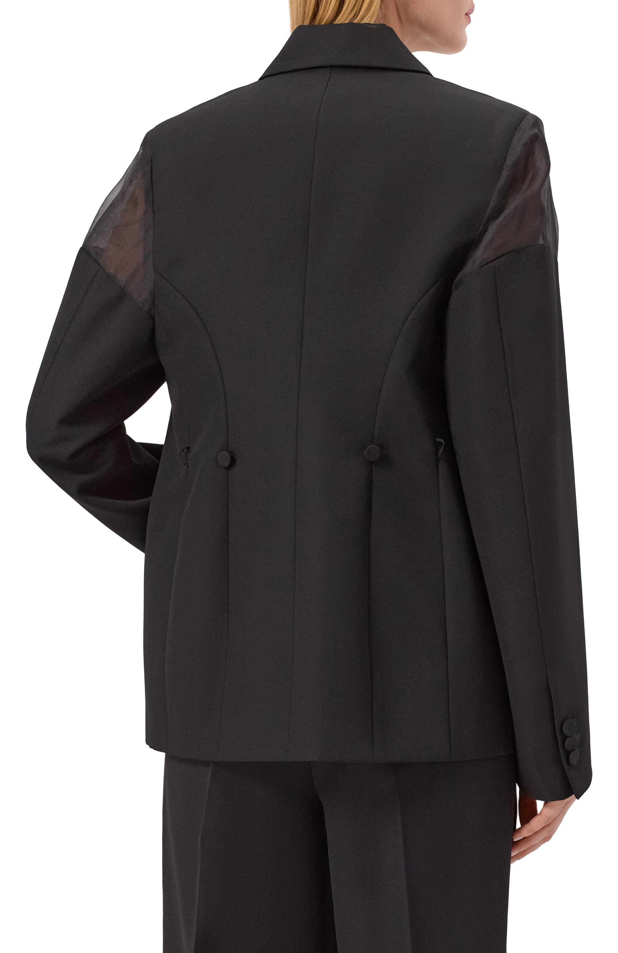 Шерстяной жакет ARMARIUM черного цвета по цене 251000 руб., арт. ARMFWB010/W022, фото 6 Шерстяной жакет ARMARIUM, арт. ARMFWB010/W022, фото 6