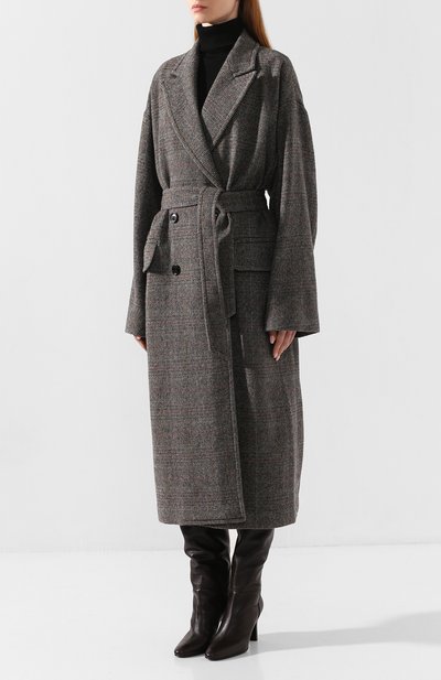 Шерстяное пальто DRIES VAN NOTEN серого цвета по цене 119500 руб., арт. 192-10254-8188, фото 3 Шерстяное пальто DRIES VAN NOTEN, арт. 192-10254-8188, фото 3