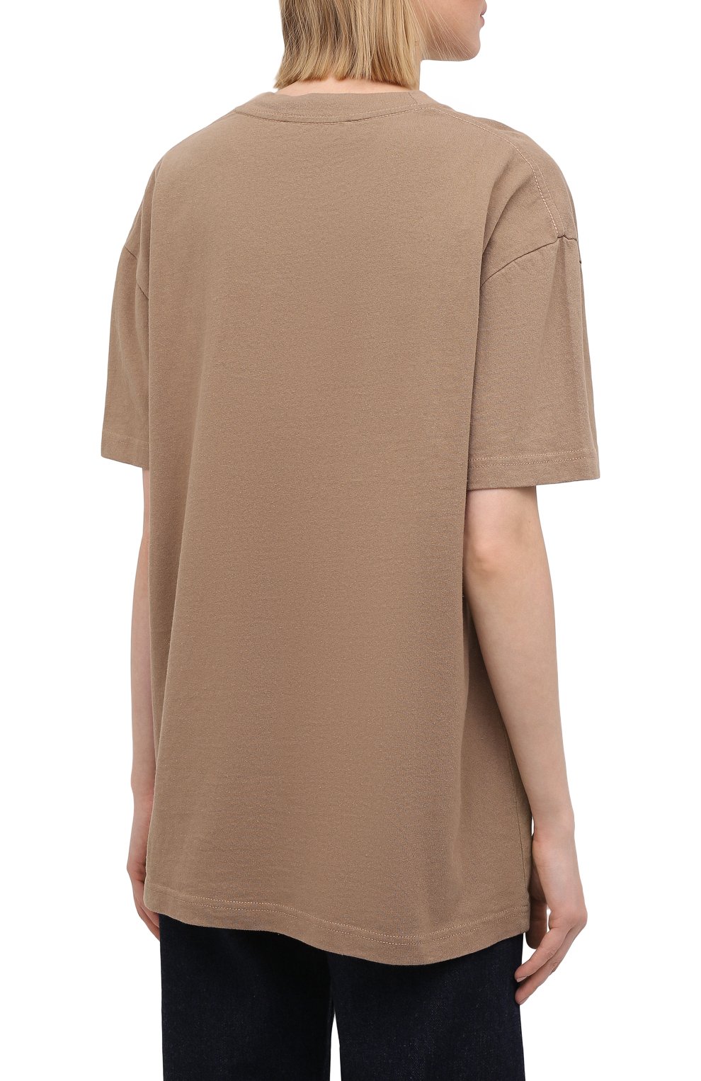 Хлопковая футболка ACNE STUDIOS коричневого цвета по цене 18300 руб., арт. AL0199, фото 4 Хлопковая футболка ACNE STUDIOS, арт. AL0199, фото 4