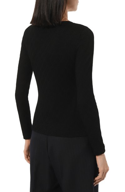 Пуловер из вискозы и кашемира GIORGIO ARMANI черного цвета по цене 69950 руб., арт. 6RAM61/AJJGZ, фото 4 Пуловер из вискозы и кашемира GIORGIO ARMANI, арт. 6RAM61/AJJGZ, фото 4