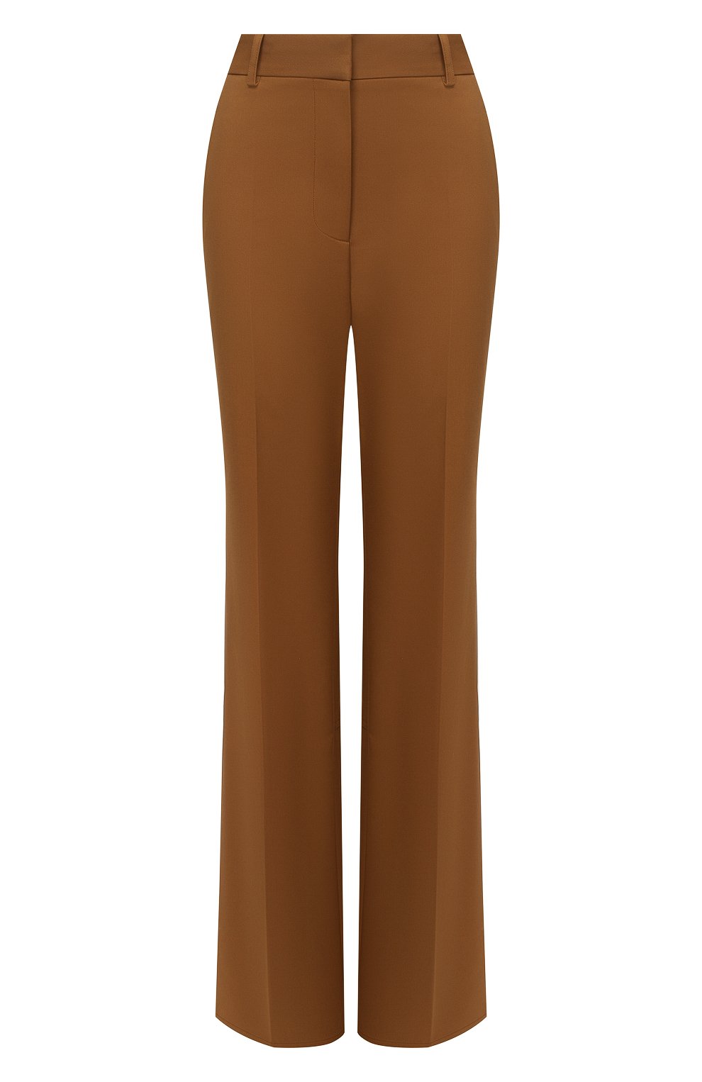 Хлопковые брюки VICTORIA BECKHAM коричневого цвета по цене 89950 руб., арт. 1221WTR002664D, фото 1 Хлопковые брюки VICTORIA BECKHAM, арт. 1221WTR002664D, фото 1