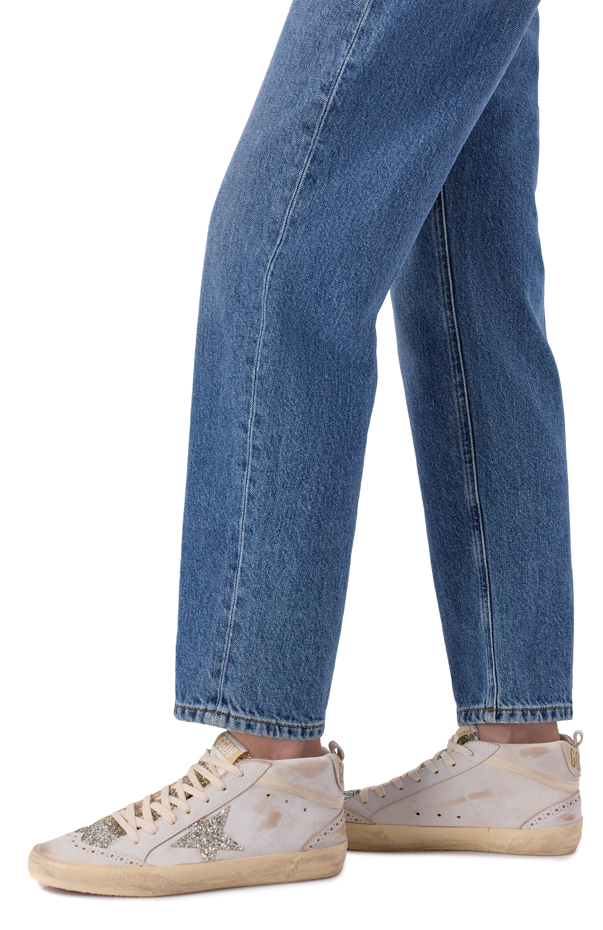 Комбинированные кеды mid star GOLDEN GOOSE DELUXE BRAND, арт. GWF00122.F008098, фото 2