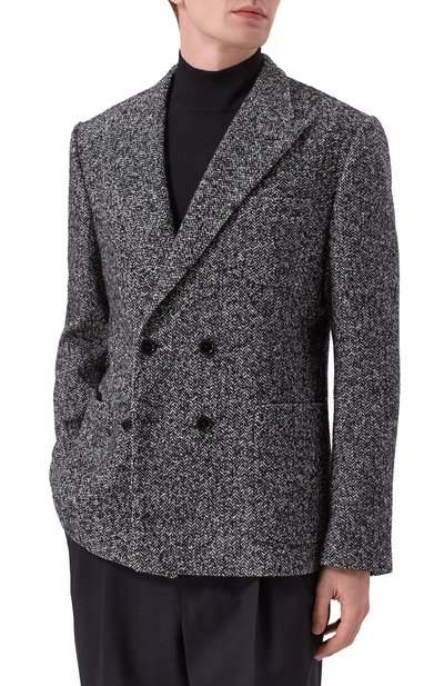 Шерстяной пиджак DOLCE & GABBANA темно-серого цвета по цене 371500 руб., арт. G2NZ2T/FCZAH, фото 3 Шерстяной пиджак DOLCE & GABBANA, арт. G2NZ2T/FCZAH, фото 3