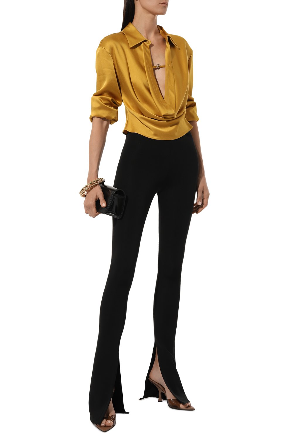 Блузка BLUMARINE золотого цвета по цене 78500 руб., арт. P422C243R, фото 2 Блузка BLUMARINE, арт. P422C243R, фото 2