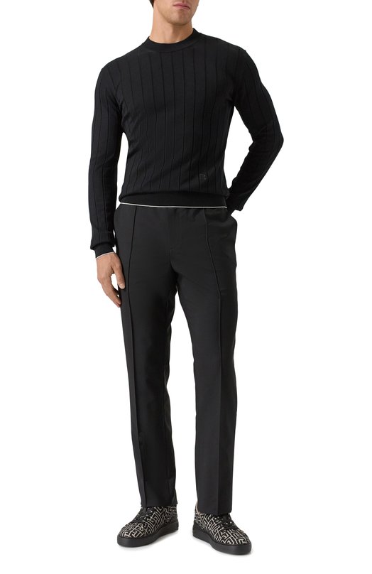 Текстильные кеды B-Court Balmain FM1VI288/TJCM Чёрно-белый  FM1VI288/TJCM Фото 2