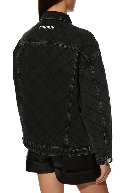 Джинсовая куртка MIU MIU, арт. GWB132-1Z30-F0002, фото 4