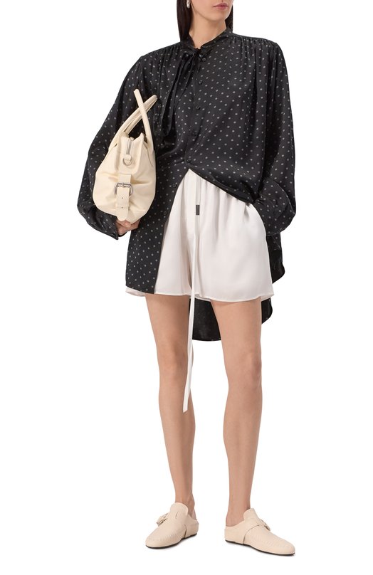 Атласные шорты Ann Demeulemeester B0012473/FA624 Белый  B0012473/FA624 Фото 2