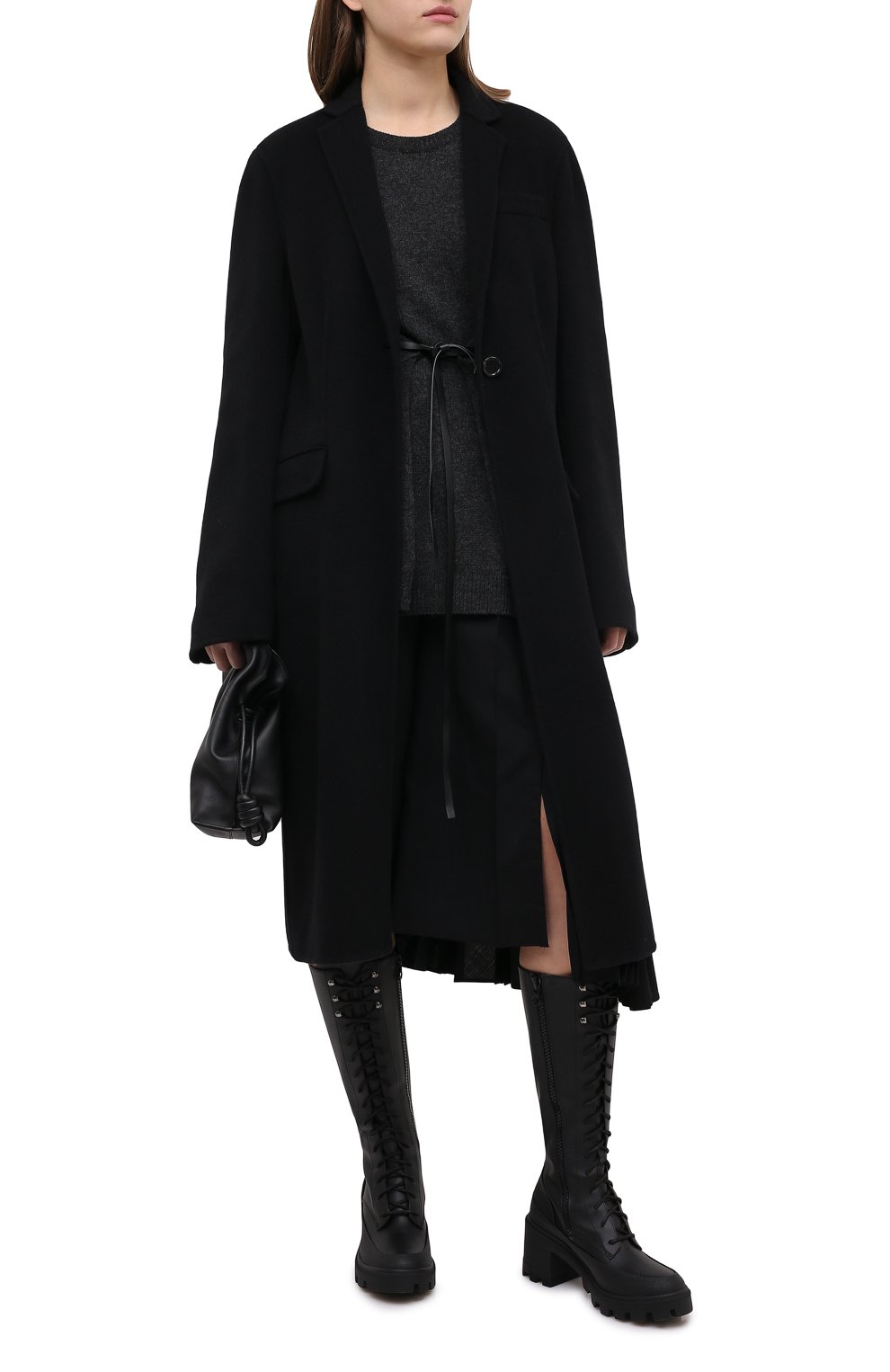 Кожаные сапоги c boots MONCLER черного цвета по цене 97650 руб., арт. F2-09B-4G702-00-02SEP, фото 2 Кожаные сапоги c boots MONCLER, арт. F2-09B-4G702-00-02SEP, фото 2