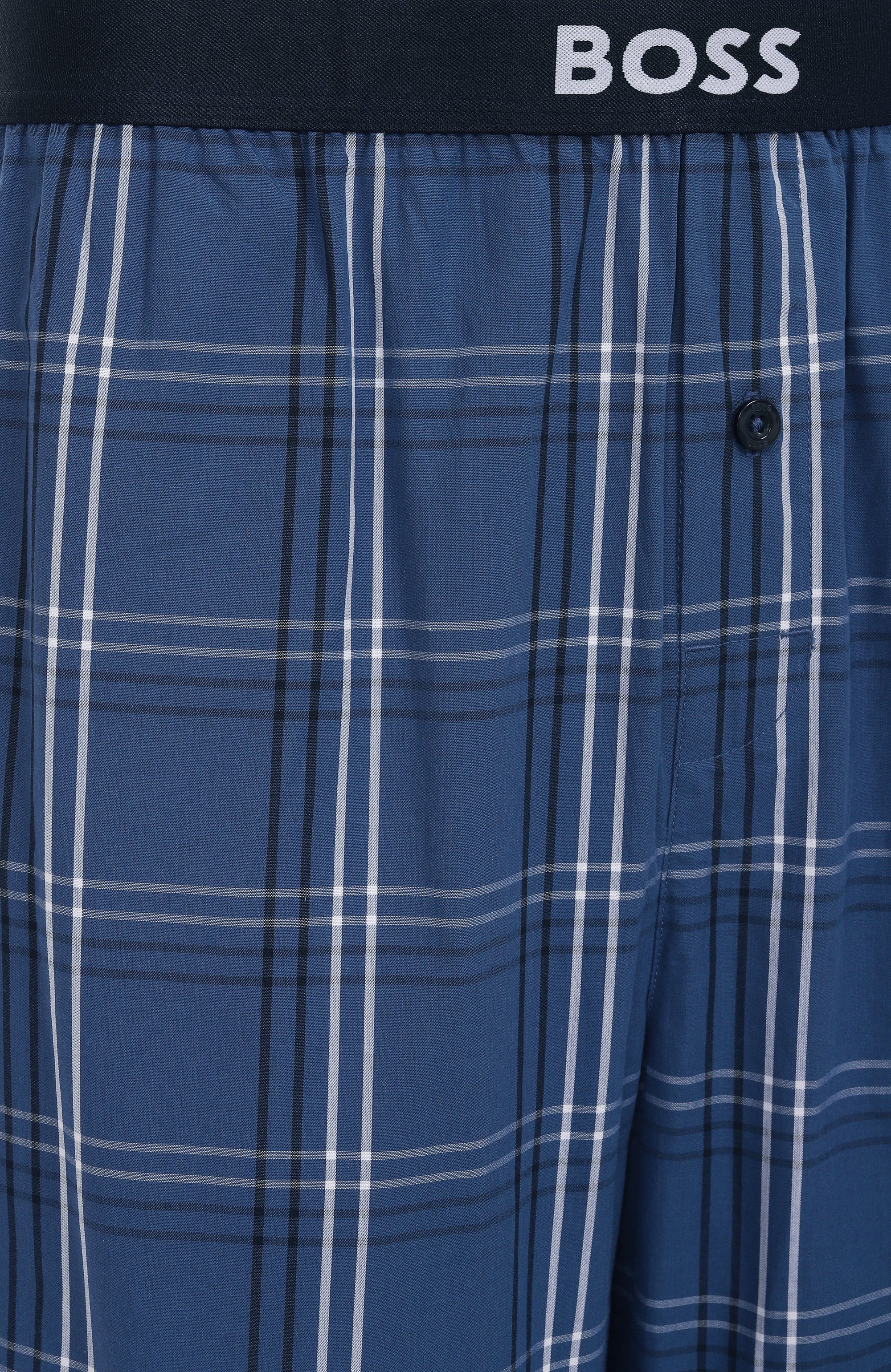Хлопковая пижама BOSS синего цвета по цене 14950 руб., арт. 50535882, фото 9 Хлопковая пижама BOSS, арт. 50535882, фото 9