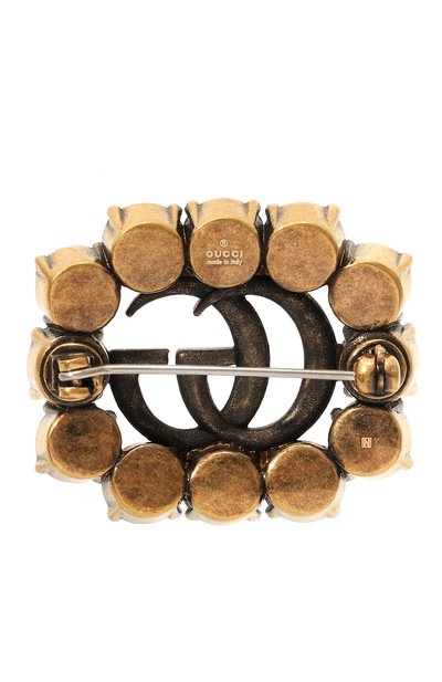 Брошь GUCCI зеленого цвета по цене 43200 руб., арт. 504857 J1D50, фото 3 Брошь GUCCI, арт. 504857 J1D50, фото 3