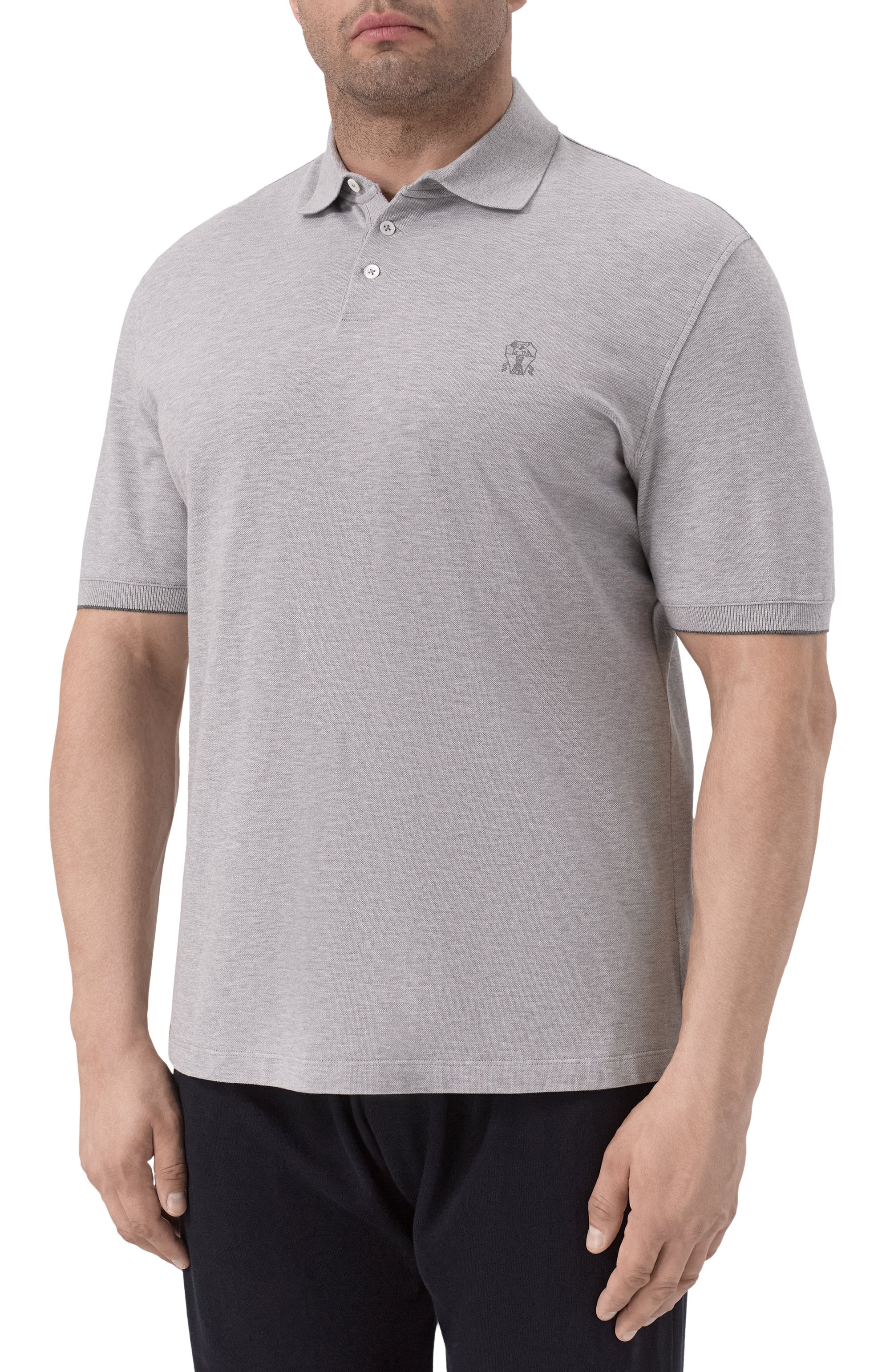 Хлопковое поло BRUNELLO CUCINELLI, арт. ME8548788, фото 3