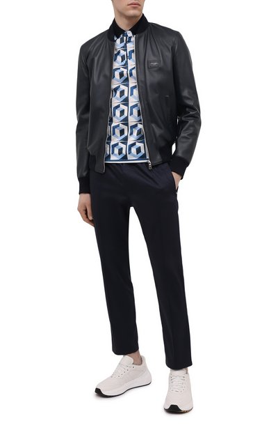 Хлопковое поло DOLCE & GABBANA голубого цвета по цене 59950 руб., арт. G8LW6Z/FI70I, фото 2 Хлопковое поло DOLCE & GABBANA, арт. G8LW6Z/FI70I, фото 2