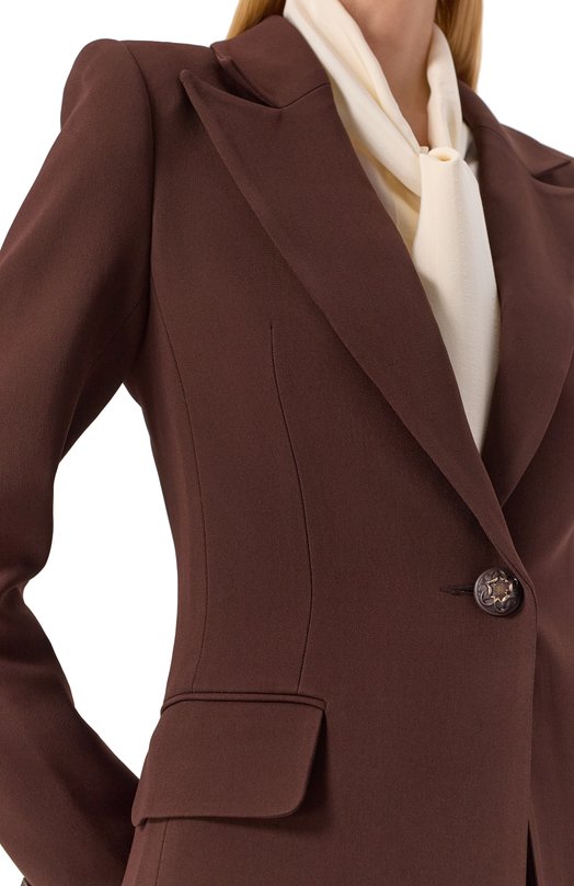 Жакет из вискозы Elie Saab J0003NF25CD023 Коричневый  J0003NF25CD023 Фото 5
