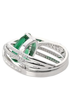 Женское кольцо hyperbola SWAROVSKI зеленого цвета, арт. 5666959 | Фото 3 (Материал: Металл, Кристаллы; Нос: Не проставлено)