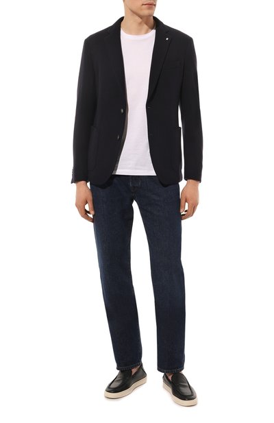 Шерстяной пиджак BOSS темно-синего цвета по цене 38800 руб., арт. 50484647, фото 2 Шерстяной пиджак BOSS, арт. 50484647, фото 2