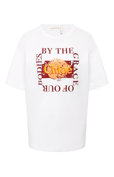 Женская хлопковая футболка CHLOÉ, арт. CHC20UJH25288