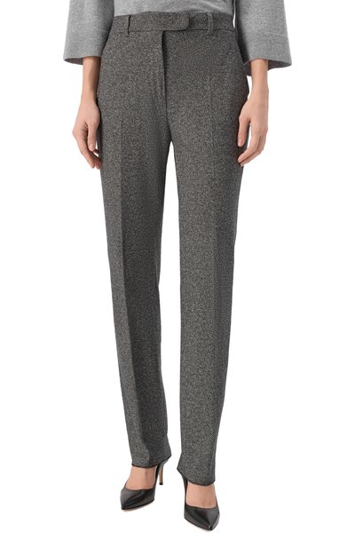 Брюки из хлопка и вискозы MAX MARA STUDIO серого цвета по цене 33750 руб., арт. NEGUS, фото 3 Брюки из хлопка и вискозы MAX MARA STUDIO, арт. NEGUS, фото 3