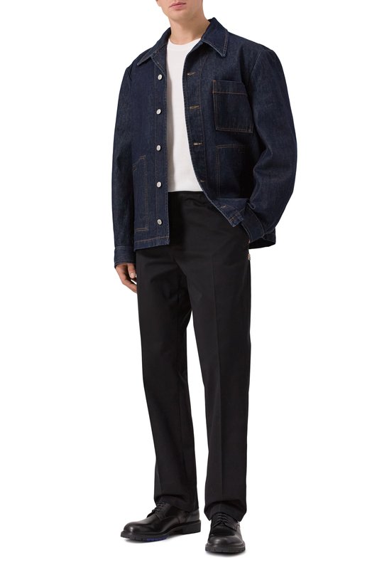Хлопковые брюки Burberry 8110608 Чёрный  8110608 Фото 2