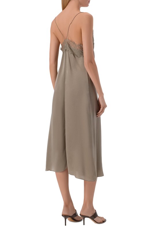 Шелковое платье Iro WM33BAILAR Хаки  WM33BAILAR Фото 3