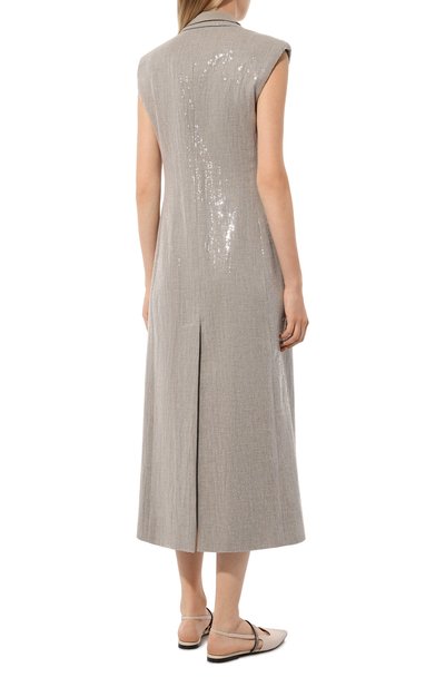 Льняной жилет BRUNELLO CUCINELLI, арт. MH5709655, фото 4