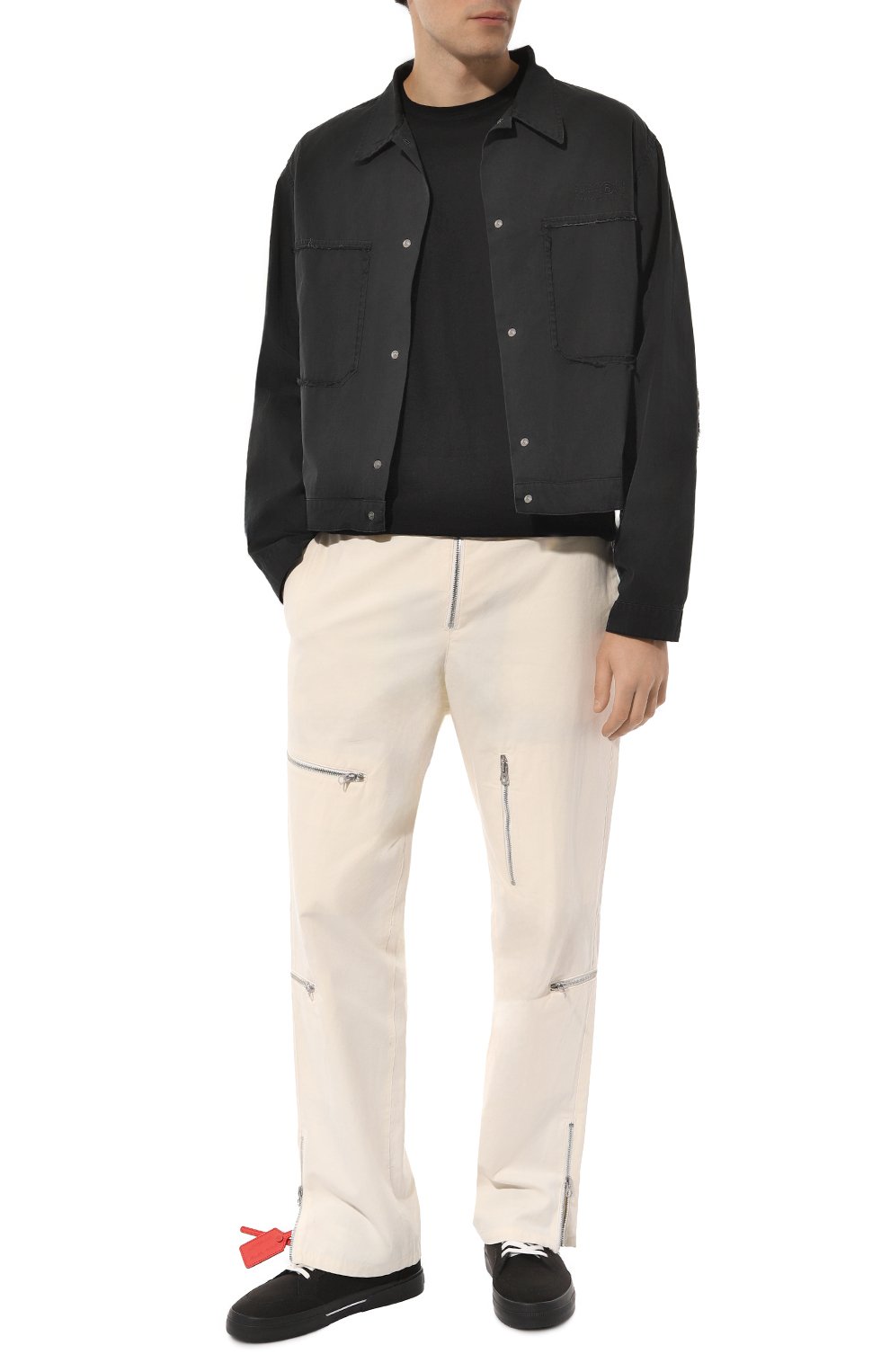 Текстильные кеды new low vulcanized OFF-WHITE, арт. 0MIA293S24FAB001, фото 2