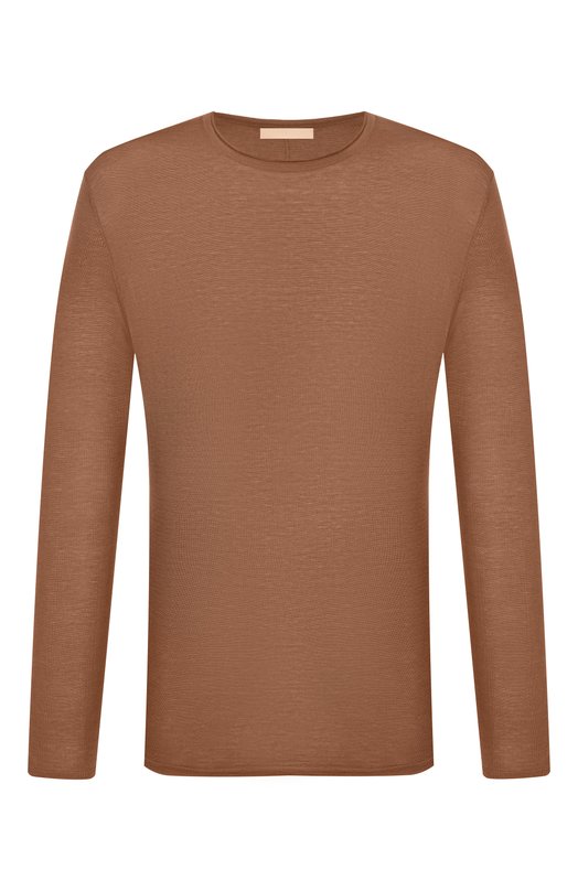 Джемпер из шелка и хлопка 12 STOREEZ 137306 Коричневый 137306