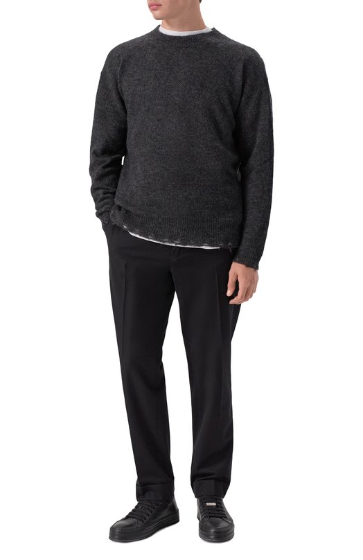 Брюки из хлопка и шерсти Dries Van Noten 020904-2302-900 Чёрный  020904-2302-900 Фото 2