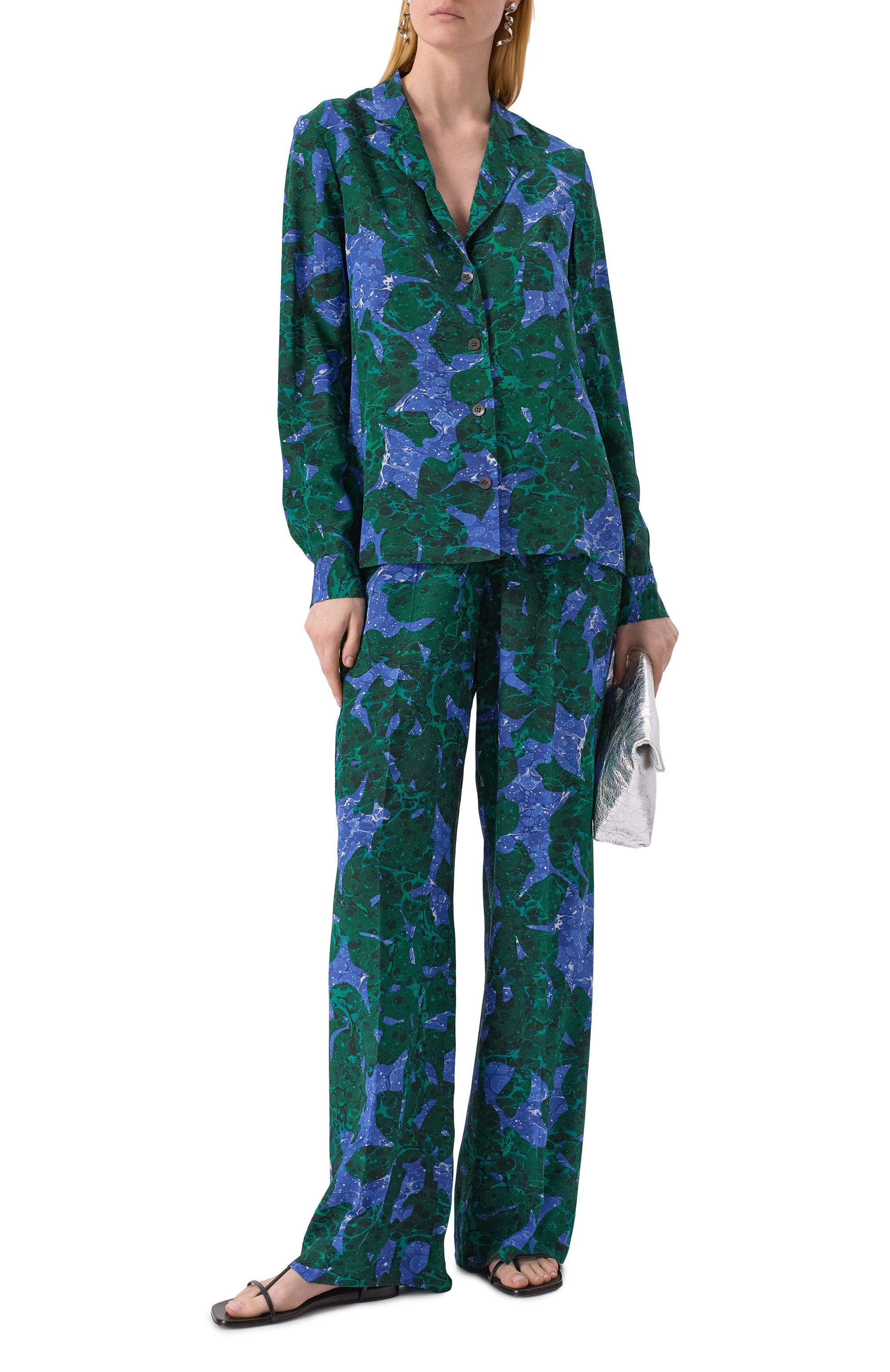 Шелковые брюки DRIES VAN NOTEN, арт. 251-010915-1082, фото 2