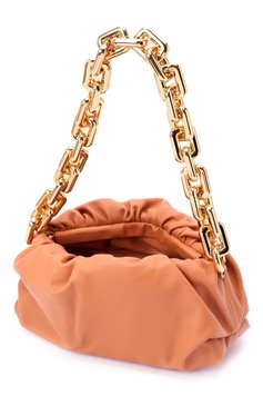 Женская сумка chain pouch BOTTEGA VENETA персикового цвета, арт. 620230/VCP40 | Фото 4 (Сумки-технические: Сумки top-handle; Размер: medium; Материал: Натуральная кожа; Региональные ограничения белый список (Axapta Mercury): RU; Материал сплава: Проставлено; Драгоценные камни: Проставлено)