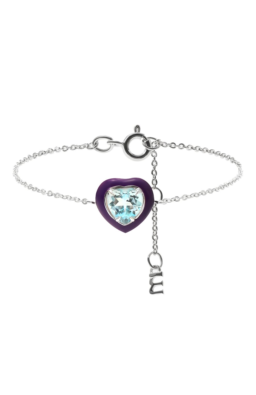 Браслет с сердцем из голубого топаза MOONKA, арт. crg-br-tpz, фото 1