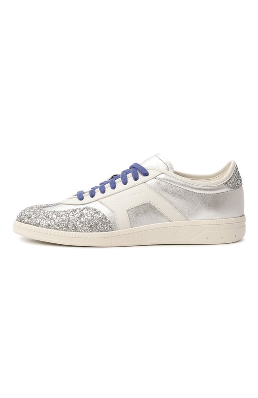 Комбинированные кеды Santoni WBPG61398PNNTHWY Серебряный  WBPG61398PNNTHWY Фото 4
