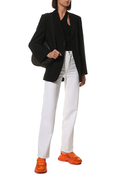 Комбинированные кроссовки air master DOLCE & GABBANA оранжевого цвета по цене 87650 руб., арт. CK1984/AY030, фото 2 Комбинированные кроссовки air master DOLCE & GABBANA, арт. CK1984/AY030, фото 2