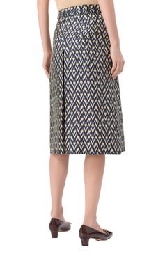 Женская шелковая юбка VALENTINO разноцветного цвета, арт. 6B3RACQ090R | Фото 4 (Материал внешний: Шелк; Длина Ж (юбки, платья, шорты): Миди; Женское Кросс-КТ: юбка-плиссе; Стили: Классический)