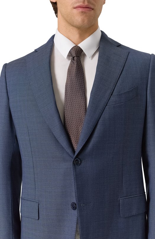 Шелковый галстук Canali 18/HJ04364 Коричневый  18/HJ04364 Фото 2
