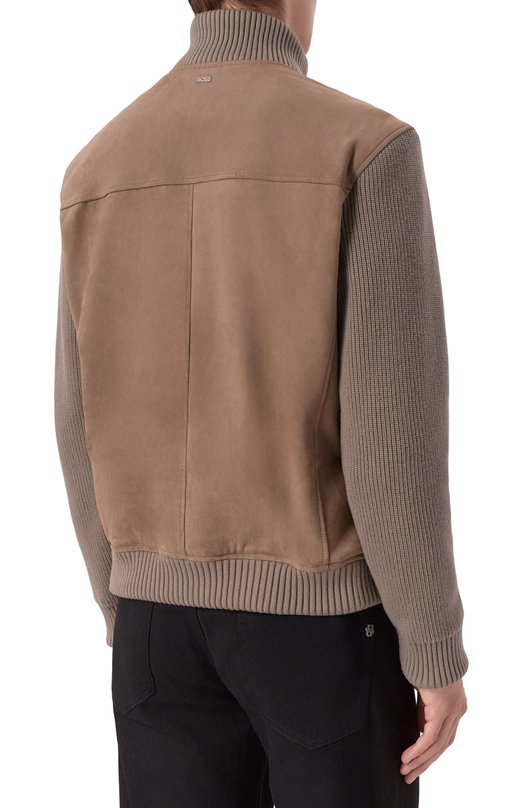 Комбинированный бомбер BOSS 50547673 Коричневый  50547673 Фото 4