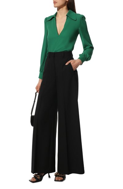 Шерстяные брюки STELLA MCCARTNEY черного цвета по цене 97250 руб., арт. 604071/SSA36, фото 2 Шерстяные брюки STELLA MCCARTNEY, арт. 604071/SSA36, фото 2