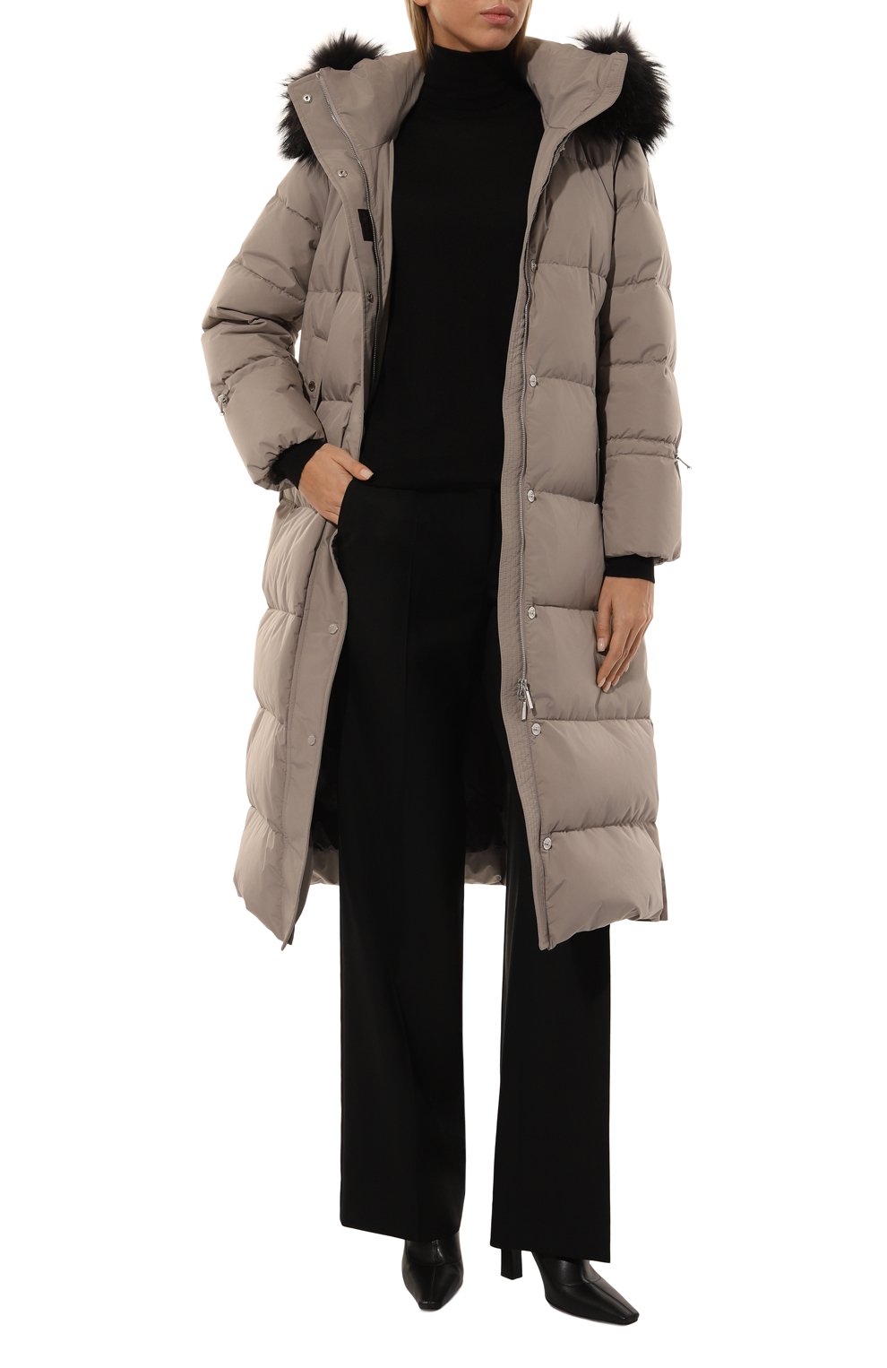 Пуховик breuil-fur-stp MOORER темно-серого цвета по цене 299000 руб., арт. RUF-LIUER-STP_SET_, фото 2 Пуховик breuil-fur-stp MOORER, арт. RUF-LIUER-STP_SET_, фото 2