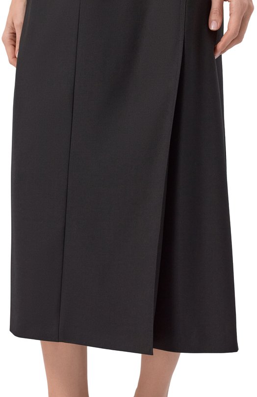 Юбка из шерсти и вискозы Theory P0801304 Чёрный  P0801304 Фото 5