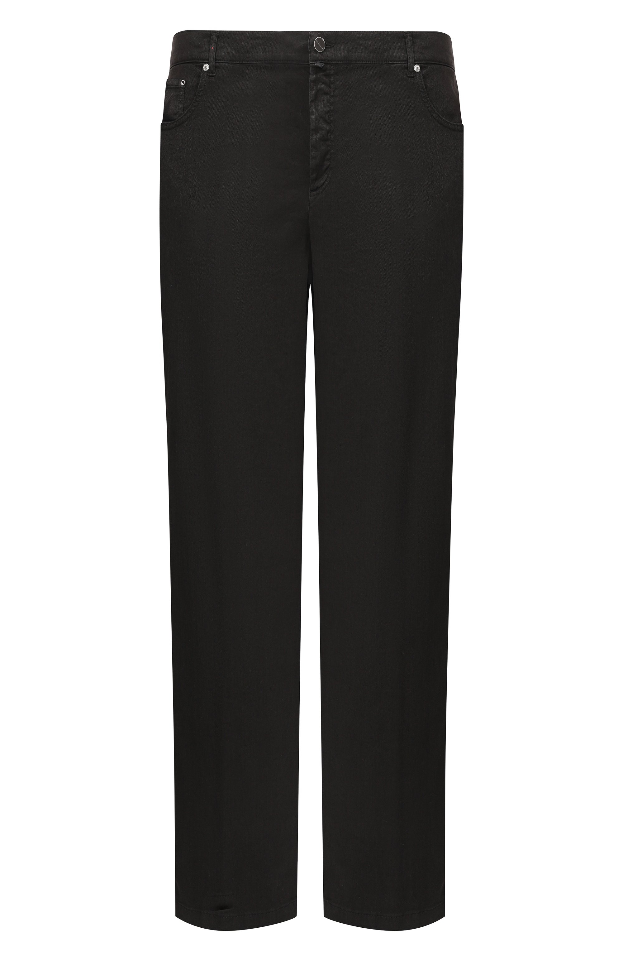 Брюки изо льна и хлопка KITON черного цвета по цене 141000 руб., арт. UPR005LK0603H, фото 1 Брюки изо льна и хлопка KITON, арт. UPR005LK0603H, фото 1