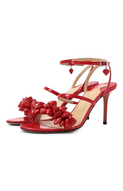 Женские кожаные босоножки puffy heart 85 MACH & MACH, арт. SS25S089585PATRED