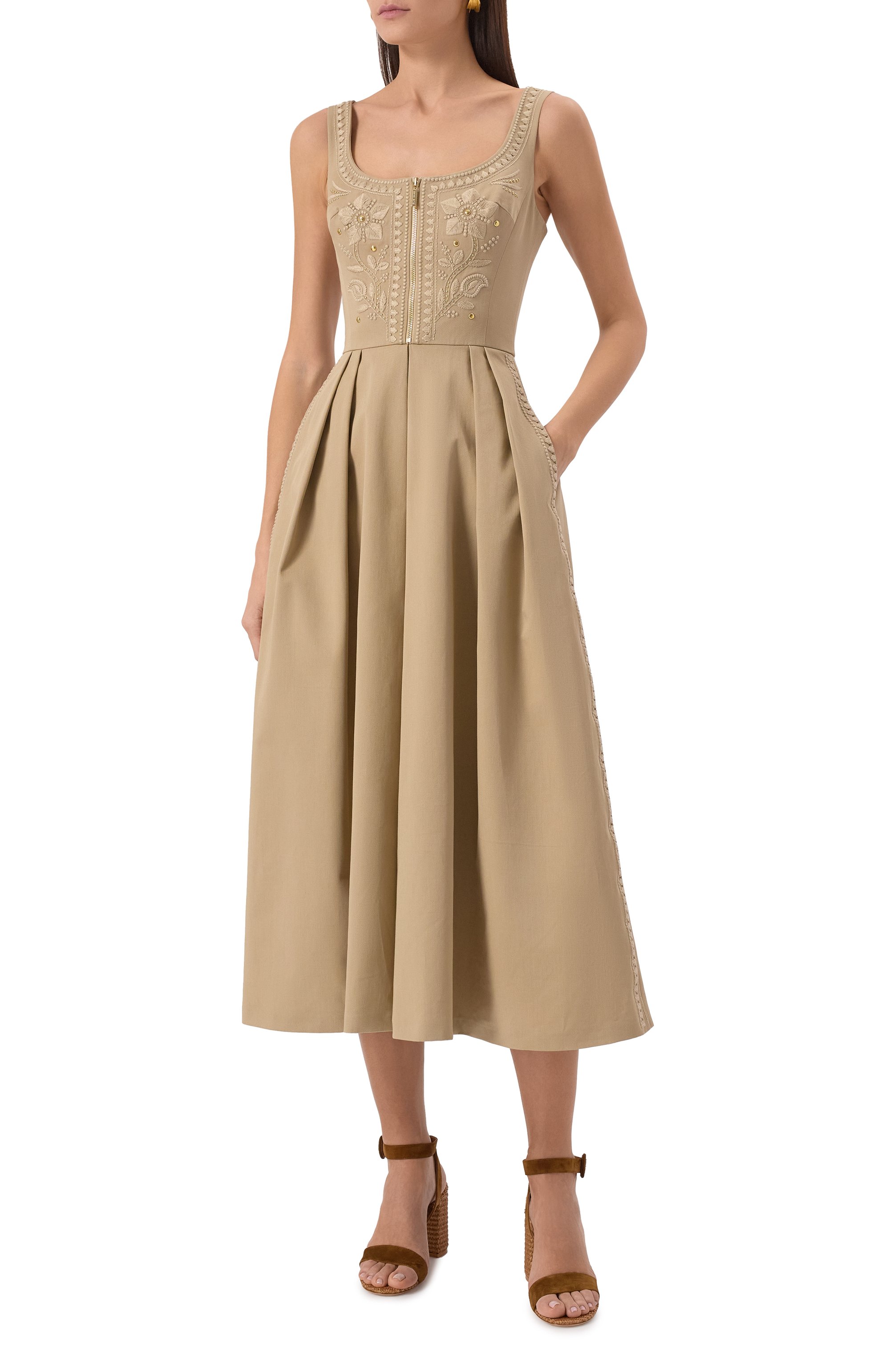 Хлопковое платье ELIE SAAB, арт. D0558ES25, фото 3