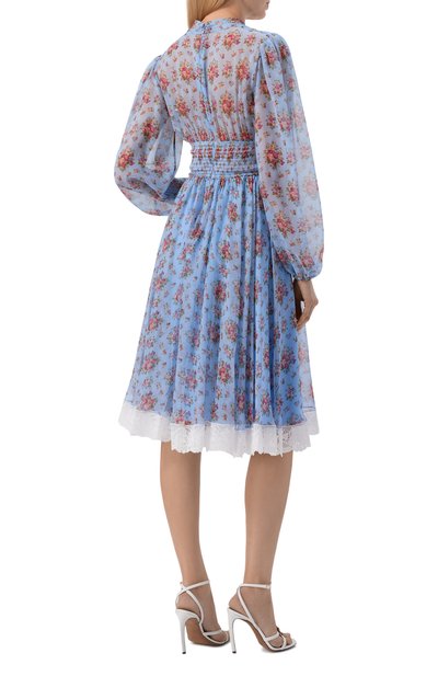 Платье из шелка и хлопка DOLCE & GABBANA, арт. F611ZT/IS10F, фото 3