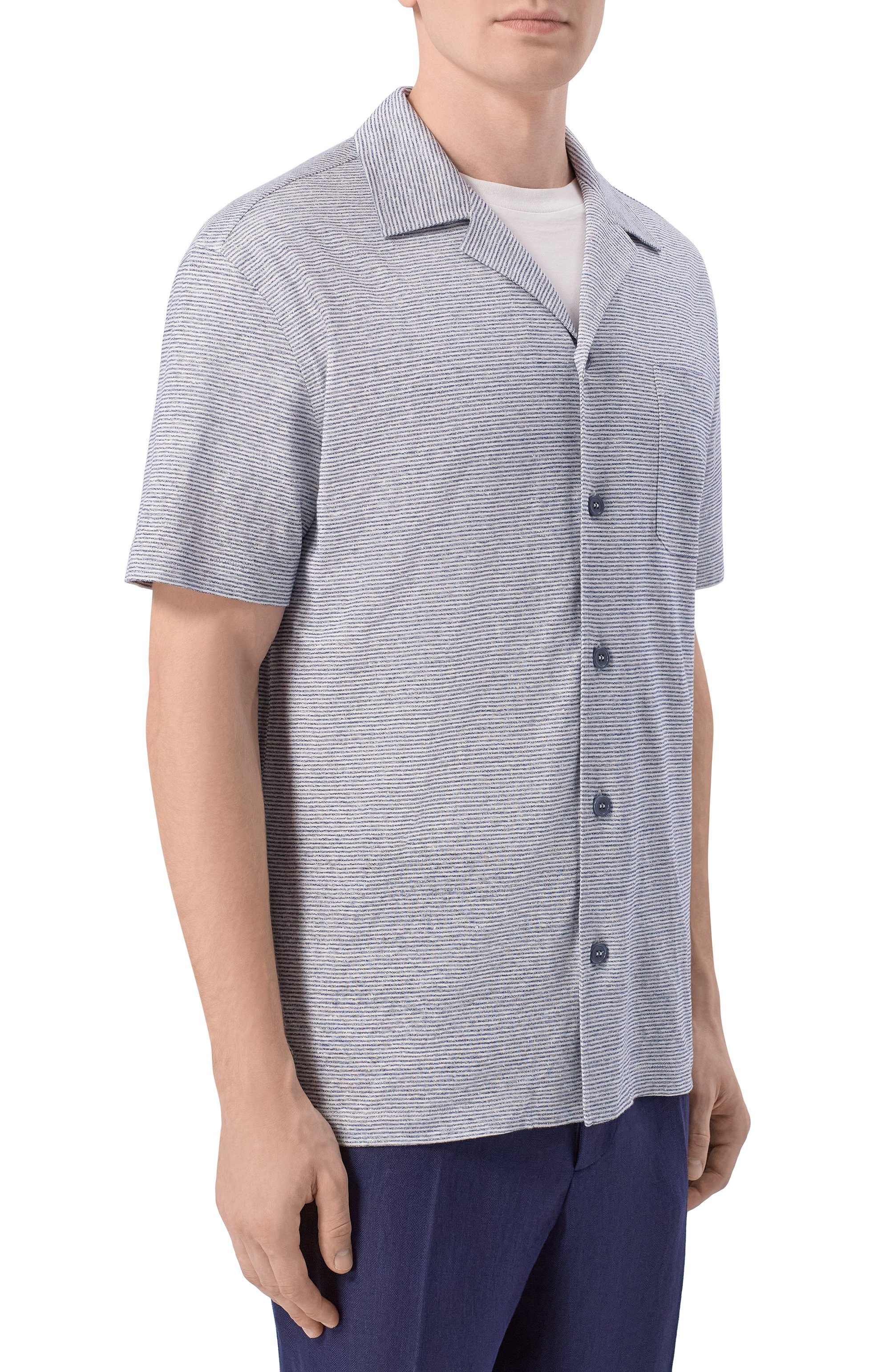 Рубашка изо льна и хлопка BRIONI, арт. UJPF0L/PD604, фото 3