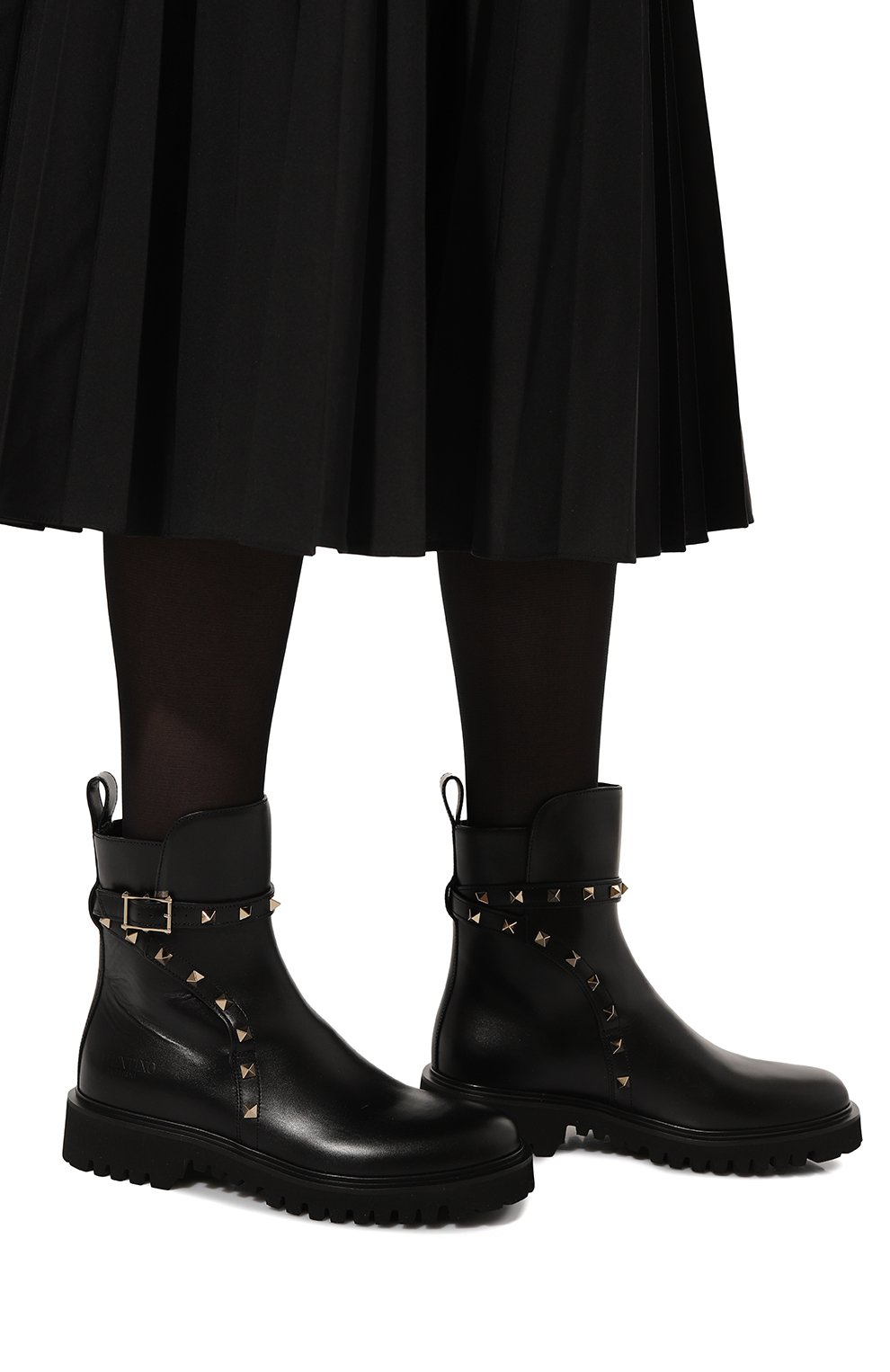 Кожаные ботинки rockstud VALENTINO, арт. 5W2S0HY8/AWE, фото 3