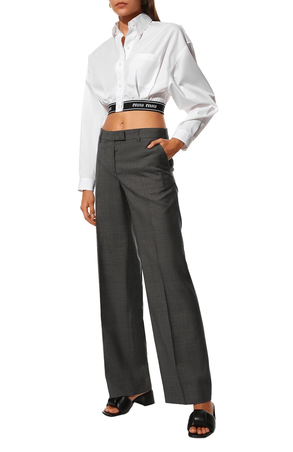 Шерстяные брюки MIU MIU, арт. MP1585-10DI-F0480, фото 2