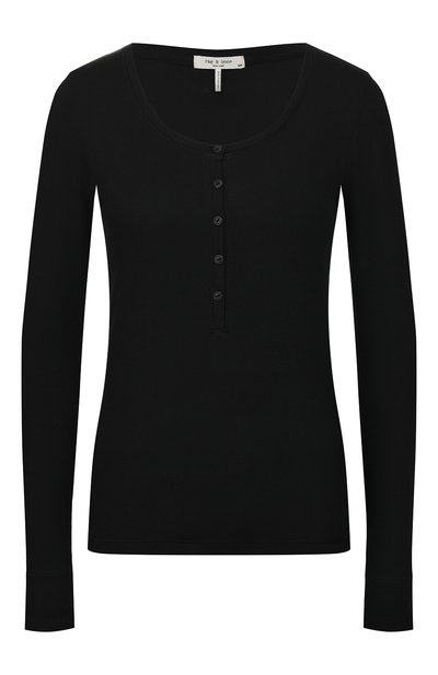Женская хлопковый лонгслив-хенли RAG AND BONE, арт. WCC20ST057JR57