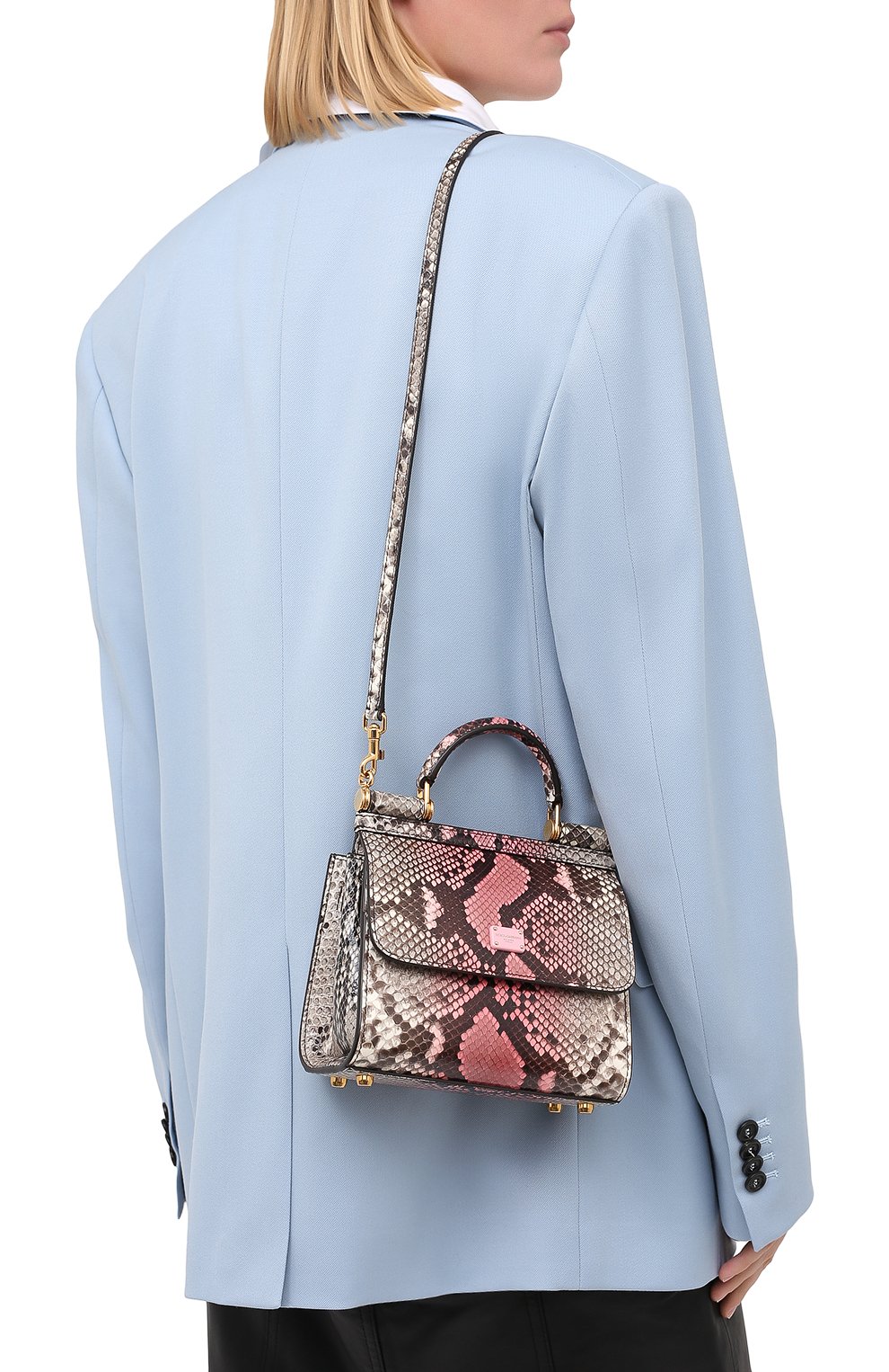 Сумка sicily из кожи питона DOLCE & GABBANA, арт. BB6846/A2V35/PRET, фото 5