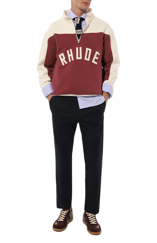 Кожаные кеды Replica Maison Margiela S57WS0236/P1895 Бордовый  S57WS0236/P1895 Фото 2