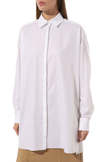 Хлопковая рубашка CHAPURIN белого цвета по цене 38250 руб., арт. BL/16634/27882-м/SS 23, фото 3 Хлопковая рубашка CHAPURIN, арт. BL/16634/27882-м/SS 23, фото 3