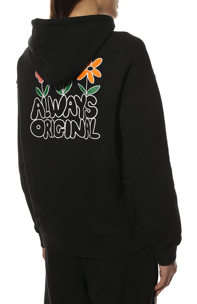 Хлопковое худи ADIDAS ORIGINALS черного цвета по цене 6590 руб., арт. HF2000, фото 4 Хлопковое худи ADIDAS ORIGINALS, арт. HF2000, фото 4